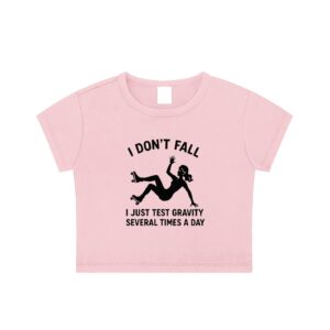 "GRAVITY" Snow Washed Crop Top