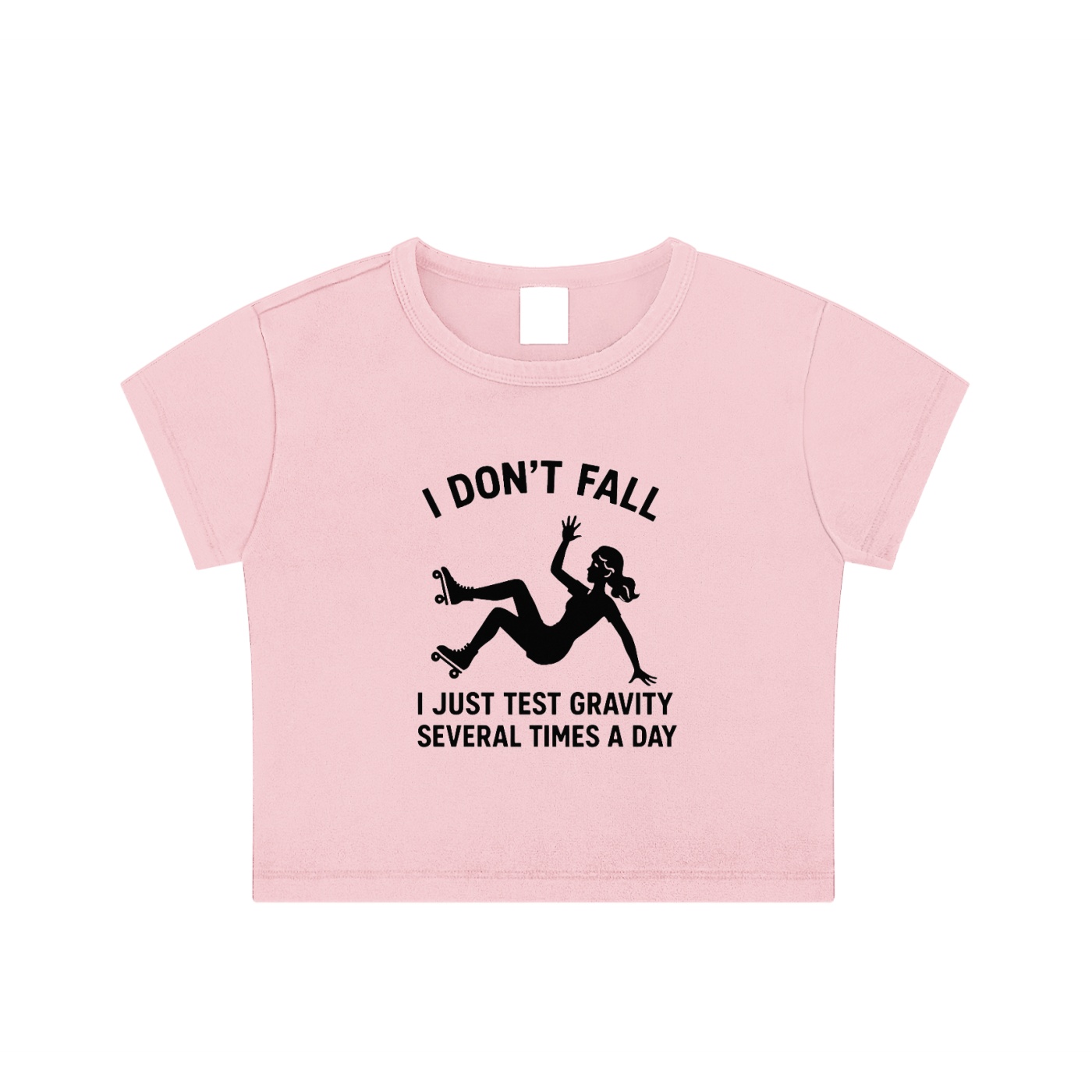 "GRAVITY" Snow Washed Crop Top