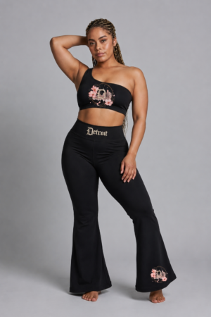 One-Shoulder Crop/Legging bundle black