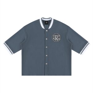"DETROIT" Heavyweight Baseball Jersey white/blue