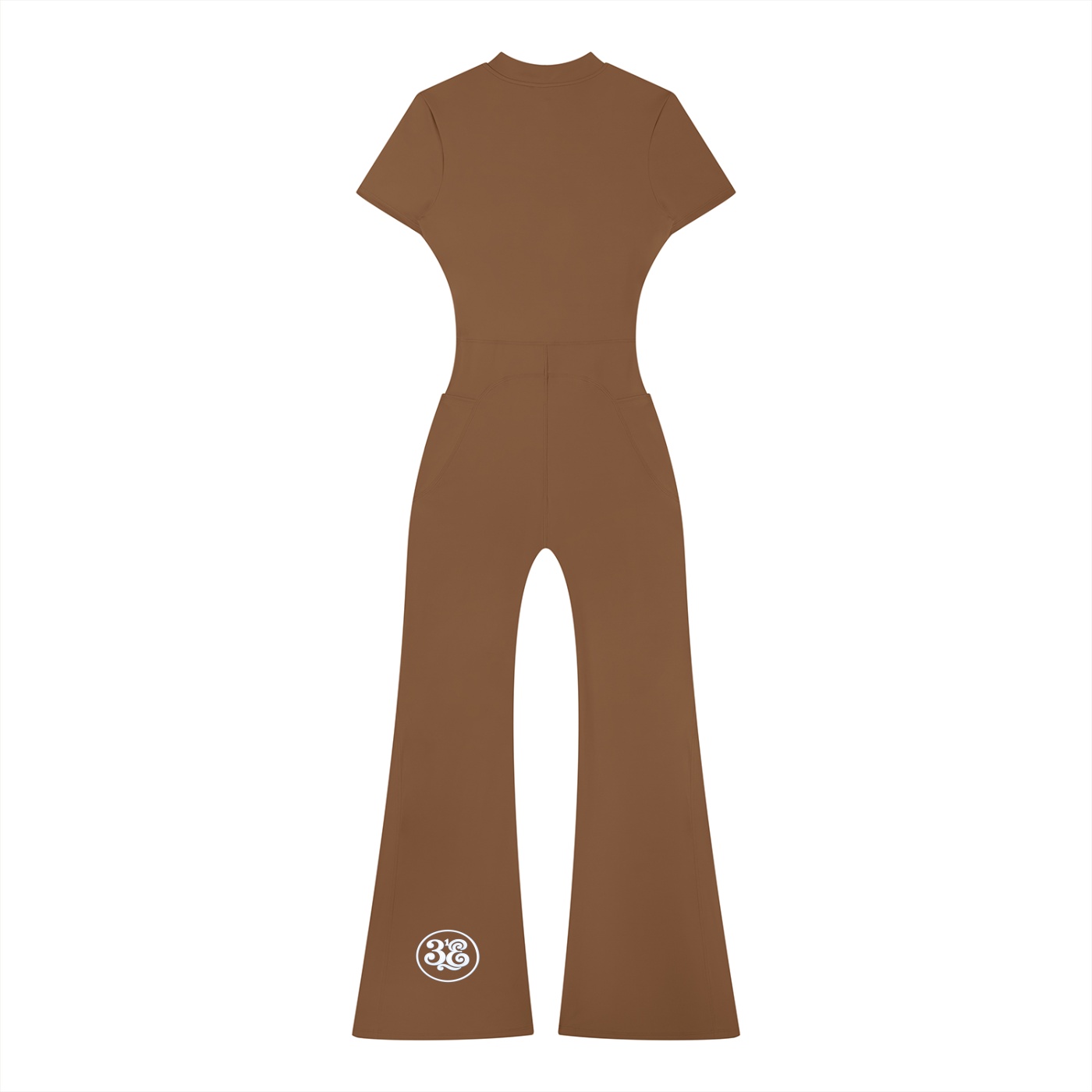 Women’s Tight Flared Leg Quarter-Zip Jumpsuit - Image 8