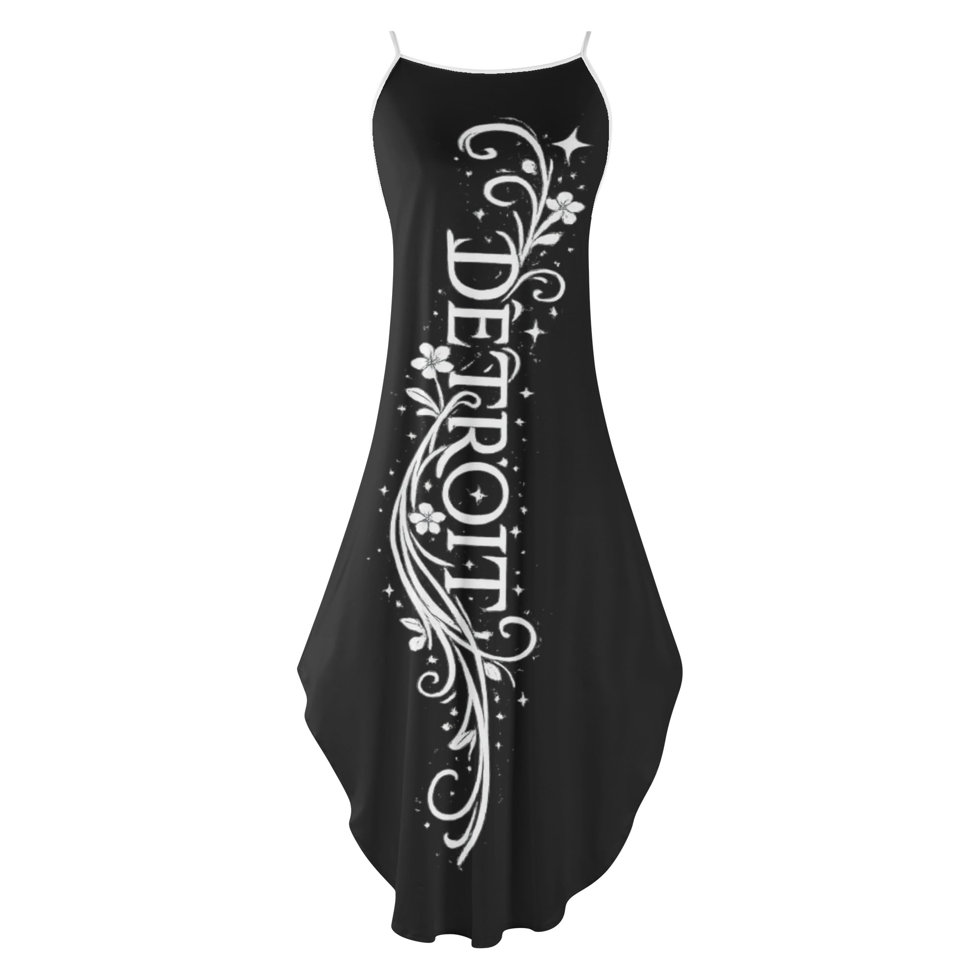 "This Is Detroit" Sleeveless Evening Dress (Black) - Image 4