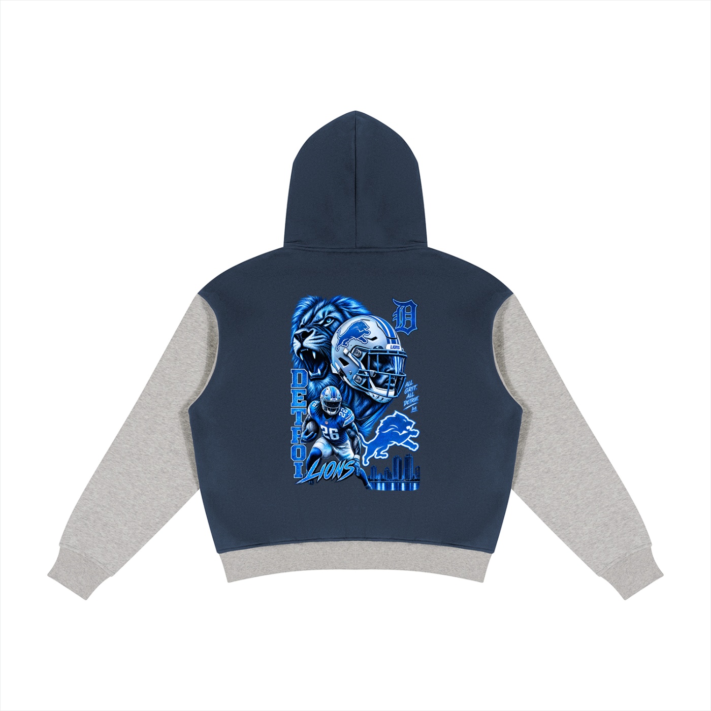 "Lion's Den" Color Block Fleece Full Zip Hoodie - Image 4