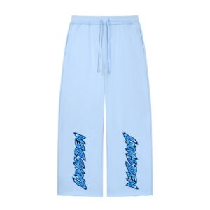 "Lion's Den" Raw Edge Wide Leg Sweatpants