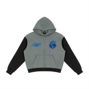 "Lion's Den" Color Block Fleece Full Zip Hoodie