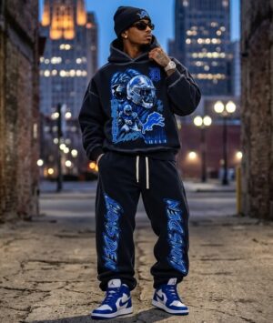 "Lion's Den" Faded Stripe Fleece Men's Hoodie Bundle