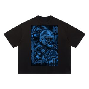 "Lion's Den" Sun Fade Distressed Box T