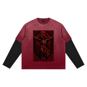 "The Blood" Vintage Wash Distressed Layer T-Shirt