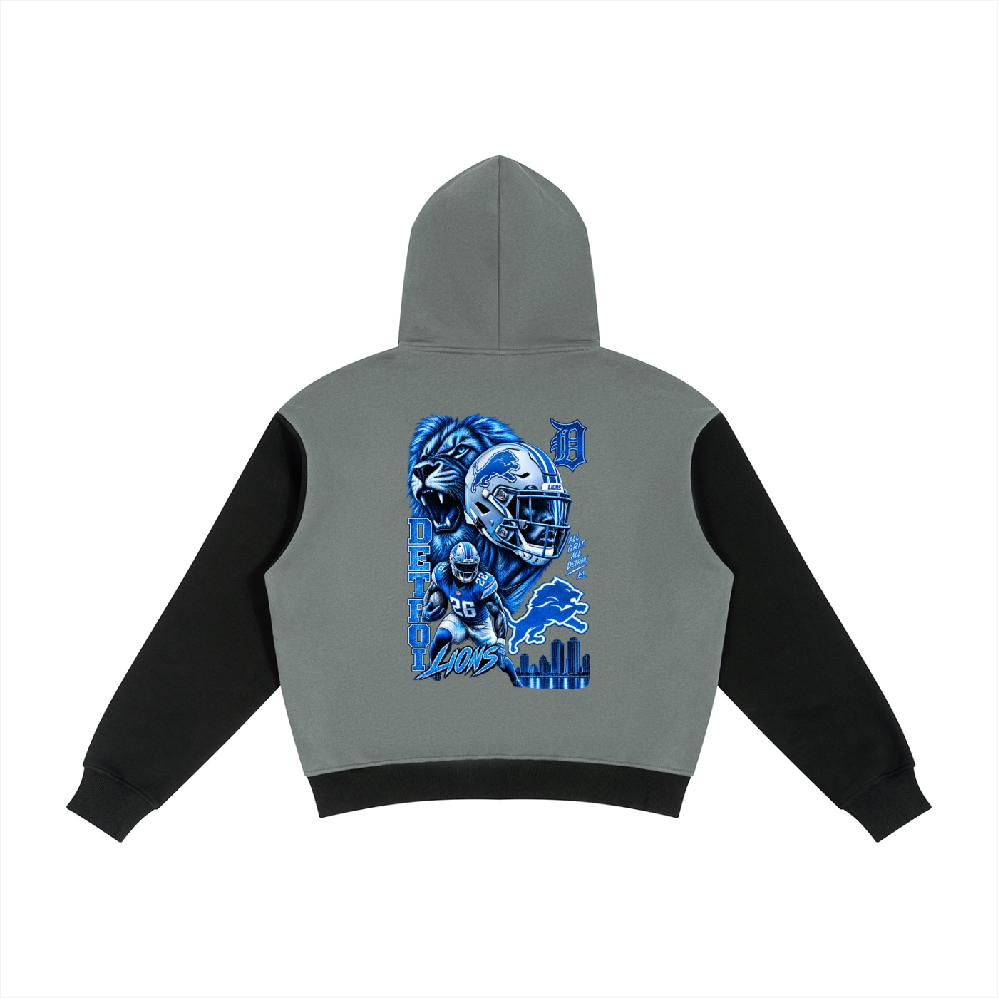 "Lion's Den" Color Block Fleece Full Zip Hoodie - Image 2