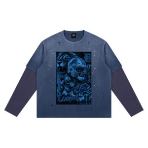 "Lion's Den" Vintage Wash Distressed Layer T